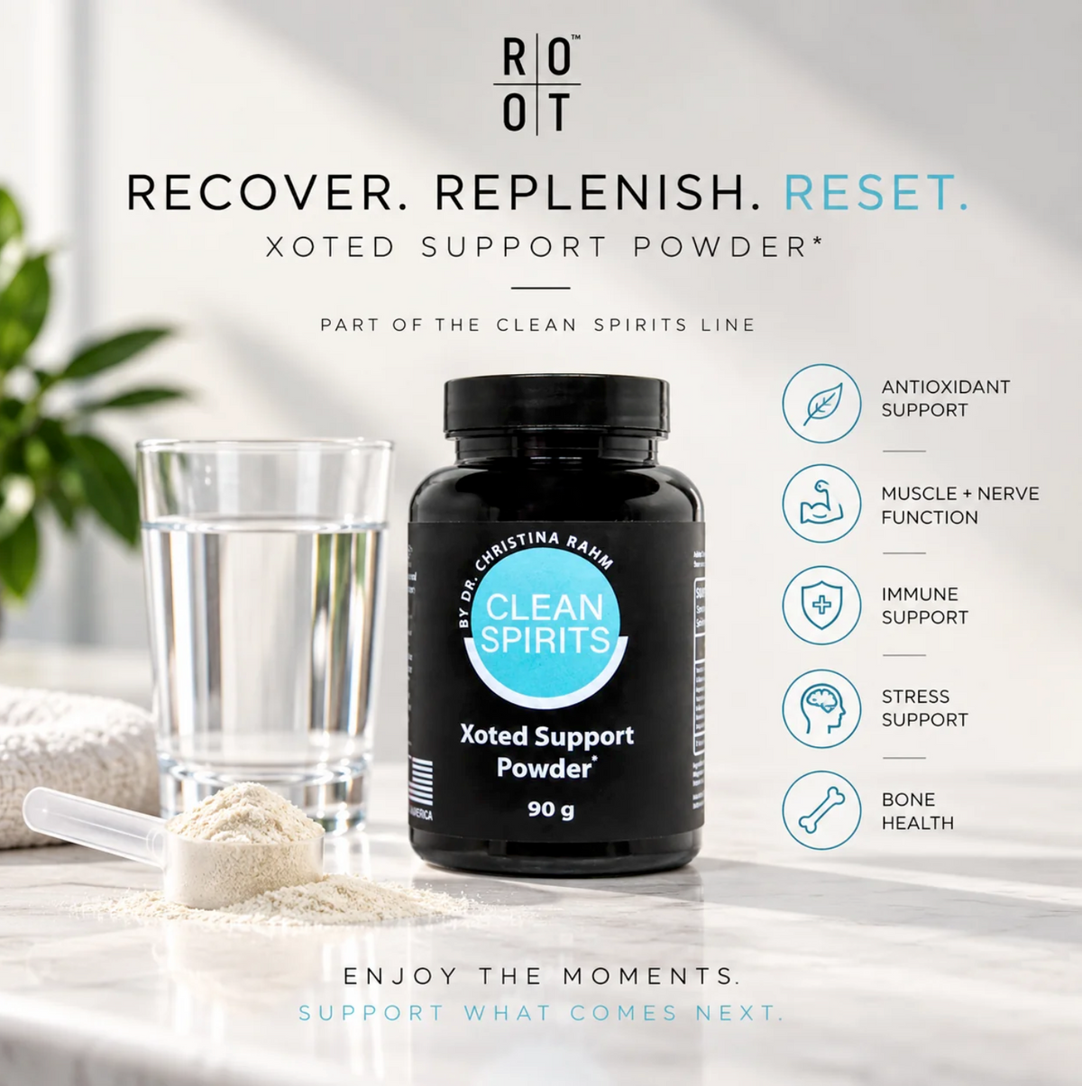 Clean Spirits Xoted Support Powder by Dr. Christina Rahm