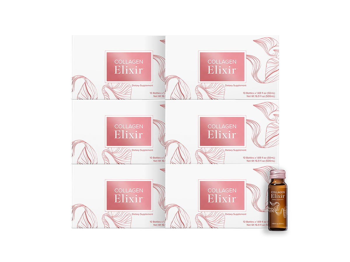 Collagen Elixir - 6 packs de 60 flacons de 50ml pour 2 mois